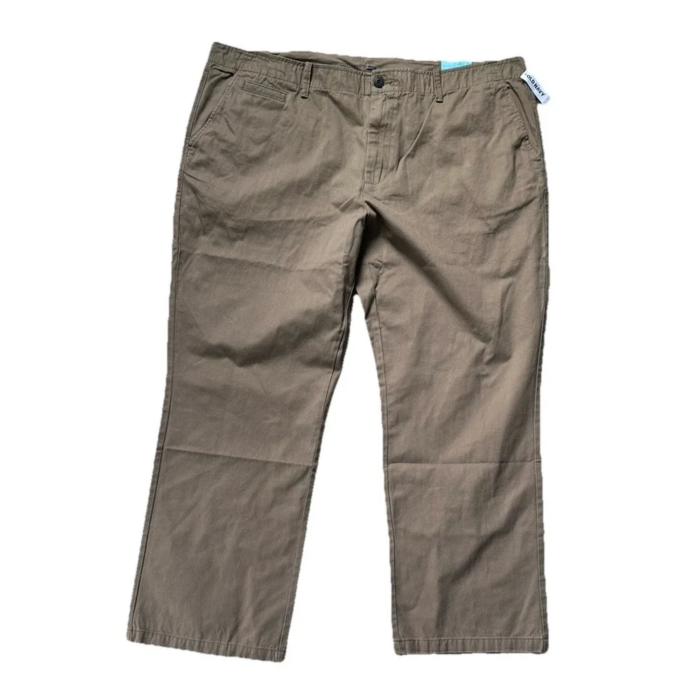 Old Navy Broken -In Loose Chinos Pants Mens Size 46X32 Toasty Tan Casual New